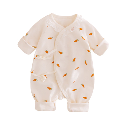 新生婴儿衣服春秋款连体衣0-3个月初生女宝宝纯棉a类哈衣护肚