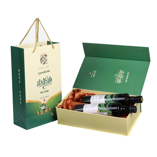 山茶油包装盒油茶籽油高档礼盒野生山茶油手提袋纸盒现货包装设计