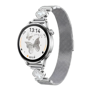 适用于oppo手表watchx3mini表带新款金属x2mini女表米兰磁吸watchs智能手表带链夏天高级感4pro运动腕带女士
