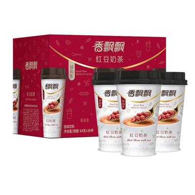 香飘飘奶茶64g*30杯整箱红豆味
