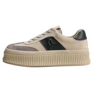 BOSSSUNWEN/博斯·绅威网球板鞋男潮流厚底增高松糕底休闲板鞋