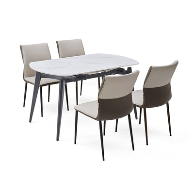 左右可伸缩岩板餐桌椅组合长方形现代简约客厅餐厅桌子DCJ7012E