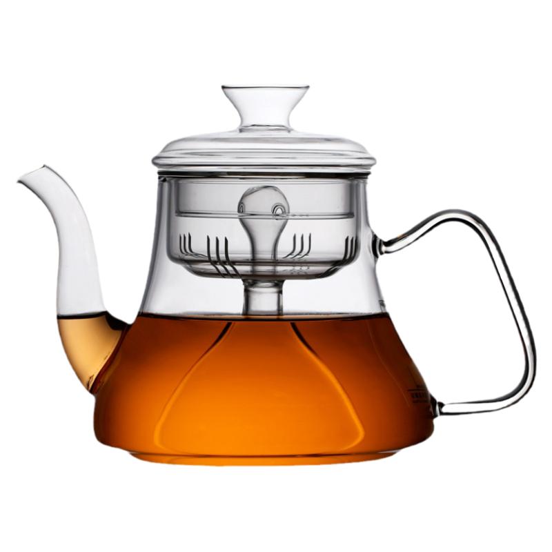 2024新款耐高温玻璃茶壶泡茶家用单壶烧水蒸煮茶器电陶炉专用茶具