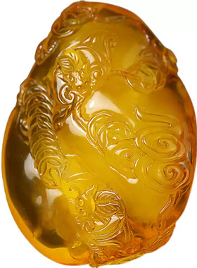 自然风蜜蜡琥珀蝙蝠把玩礼品雕件