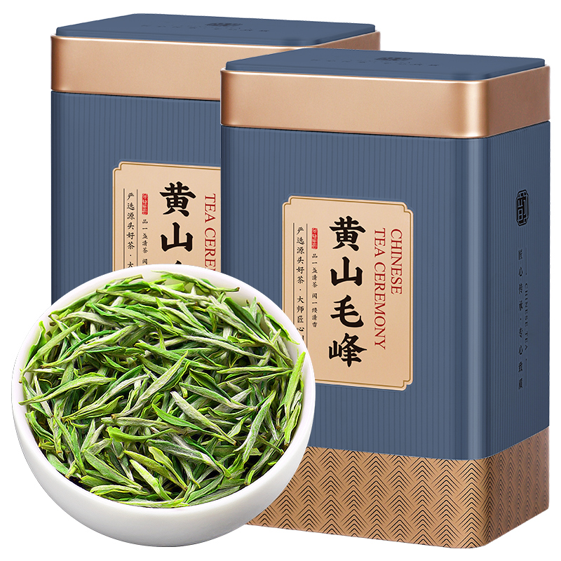 尊品黄山毛峰2025新茶特级7A明前绿茶毛峰春茶安徽茶叶礼盒装500g