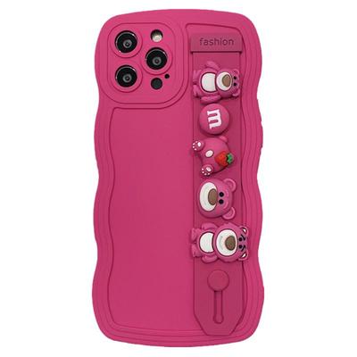 适用iphone腕带草莓熊手机壳