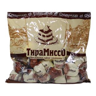 俄罗斯提拉米苏味巧克力夹心糖果原装进口俄宝多零食袋装婚庆喜糖