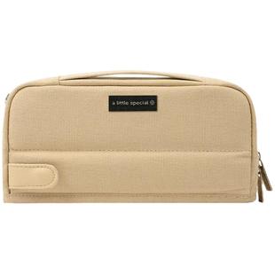 日本KOKUYO国誉一米新纯文具盒大容量笔盒多功能简约女复古儿童日系小学生初高中大学生用帆布haco笔袋