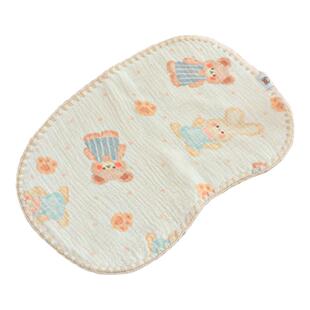婴儿云片枕纯棉纱布平枕初生宝宝枕头夏季透气吸汗新生儿枕垫巾
