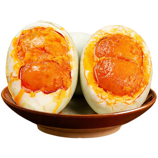 凹凸破壳双黄咸鸭蛋破损蛋新鲜起沙流油整特大真空包装批发商用