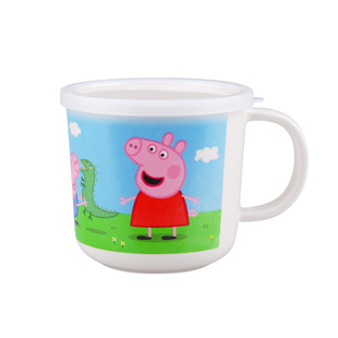 五和儿童水杯家用宝宝喝水杯子佩奇卡通小马宝莉带手柄食品级带盖