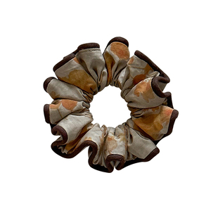 秋冬晕染~油画感大肠发圈头绳女小众设计橡皮筋扎头马尾发绳头饰