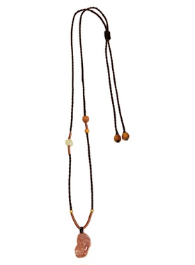 九姨太「财运圆满」粉草莓晶招财貔貅好运珠水晶新中式国风长项链