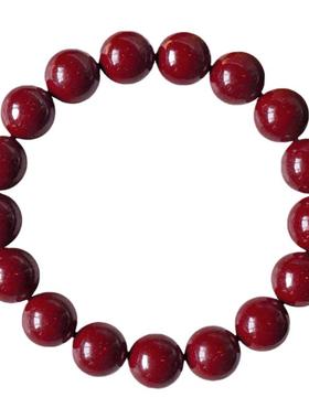 大辰珠宝正品高含量朱砂紫金砂单圈男士手串散珠素圈本命年手链女