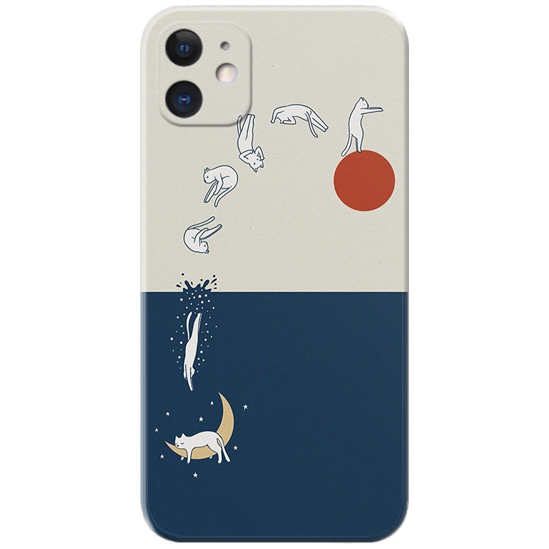 趣味猫咪适用iPhone11苹果12手机壳17air/16/15/14/13/7/8/6plus可爱XR简约promax卡通mini文艺女款软