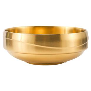 不锈钢双层碗韩式面碗牛肉拌饭汤碗米线小面碗东北烤肉商用多用碗