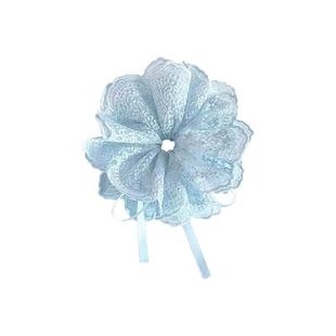 蕾丝花边抽绳大肠发圈女2026新款丸子头发绳高级感扎马尾头绳发饰