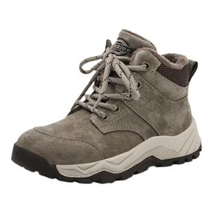 Dickies童鞋户外徒步登山靴男童防滑高帮冬季新款加绒工装马丁靴