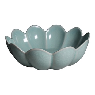 陶瓷茶洗水洗水盂寻天青清凉寺仿古汝窑莲瓣盘果盘壶承满釉支钉