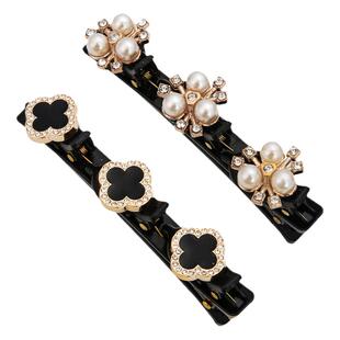 编发发夹女侧边刘海夹短发扎发打理神器头饰发卡前额夹子盘发卡子