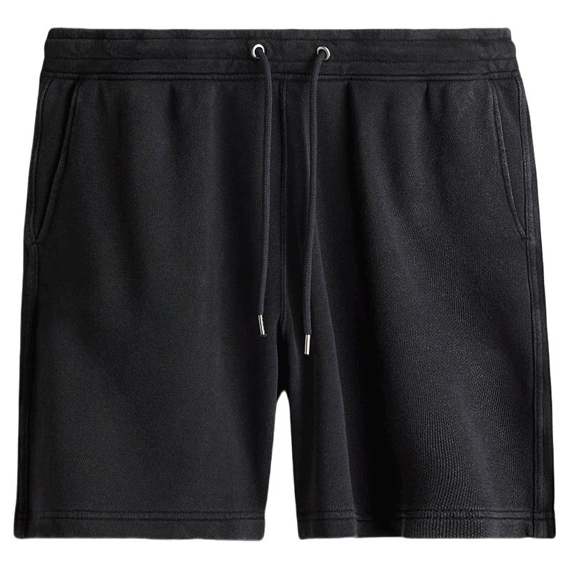 HM男装卫裤2025秋季新款时尚舒适松紧腰重磅休闲抽绳短裤1276001