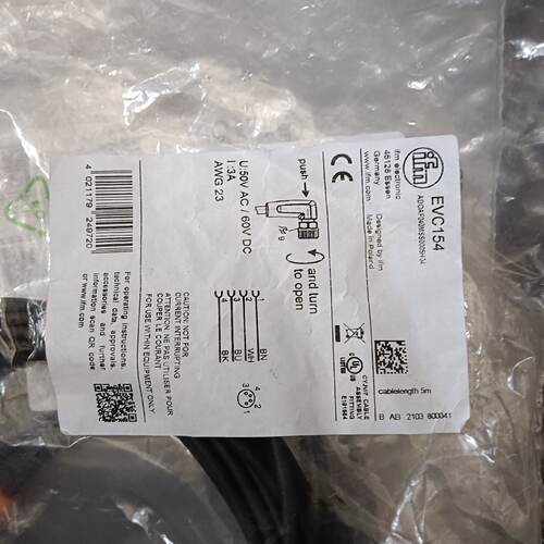 【询价】易福门 EVC154  IFM 4芯弯头适用