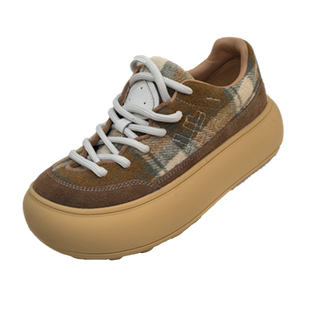 SGIRL TWTW2025年秋季新款真皮拼色豹点厚底时尚休闲松糕鞋女鞋潮