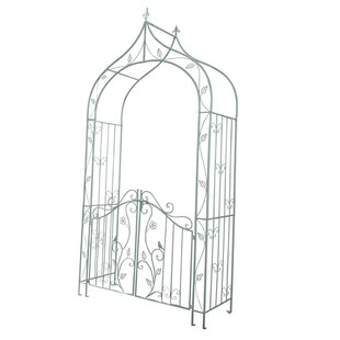 户外庭院铁艺拱门复古田园别墅阳台花园蔷薇铁线莲爬藤拱形支架子