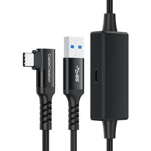 USB3.2 VR串联线可充电Type-C数据线弯头piconeo3/4Oculus quest2/3link线头盔眼镜联机连接电脑高速传输线口