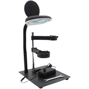 热风枪支架带灯放大镜多功能手持风枪拆焊接固定架BGA芯片植锡台