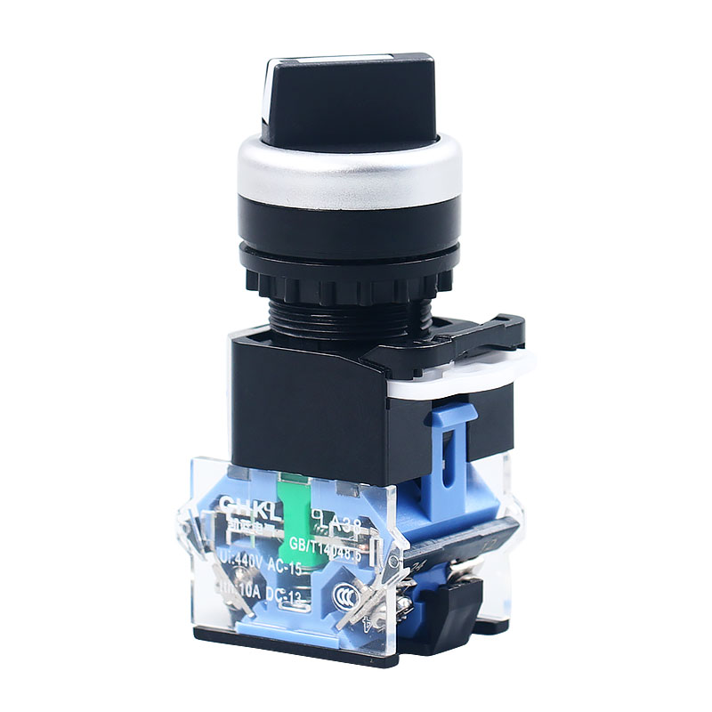 旋钮开关LA38-11X2 20X2二档三档按钮转换开关自锁选择开关22MM