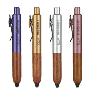 塔诺塞新暗夜系中性笔小巧胖胖笔潮流复古风檀木笔握进口笔芯0.5黑色浓墨按动水笔便携口袋笔