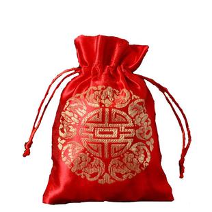 婚庆用品婚礼喜糖袋丝绒布袋糖袋子结婚专用糖果盒包装袋红色喜袋