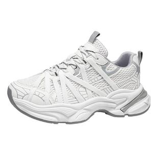 潮牌男鞋2026新款夏季网面透气休闲运动鞋青少年厚底增高老爹潮鞋