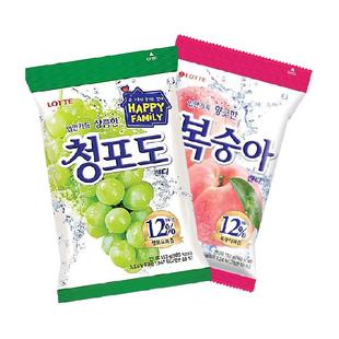 韩国进口乐天青葡萄糖水蜜桃糖2组合装网红同款水果味