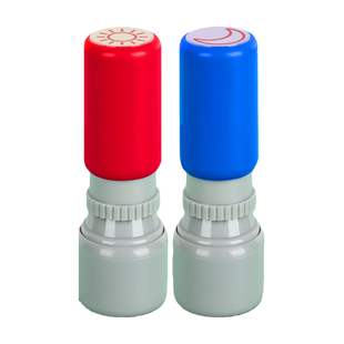 杰利太阳月亮印章批改作业迷你印章卡通可爱小图案手帐图章生活记录印章小图章学生印章教师用奖励鼓励小盖章