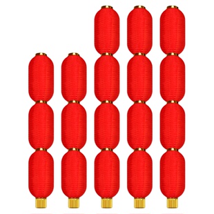 大红冬瓜灯笼新年春节开业装饰韩式折叠连串灯笼户外防水广告灯笼