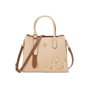 意尔康包包女新款国风刺绣托特包手提包中年妈妈包女百搭大容量包