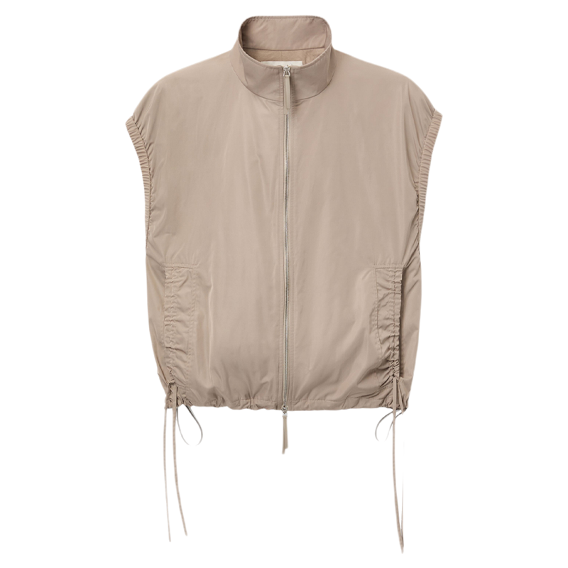 LAFAYETTE148/拉飞逸户外风短款系带棉服背心上衣休闲通勤风外套