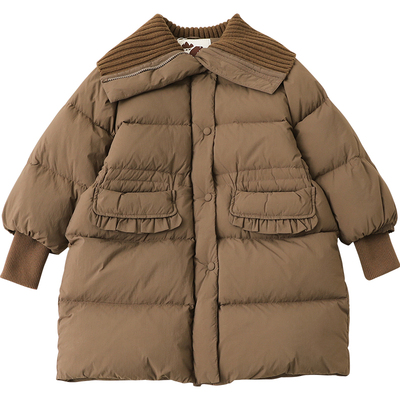 女童羽绒服中长款2025冬季新款儿童羽绒服加厚90绒童装外套H4276