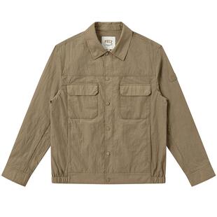 【春夏甄选】Hazzys哈吉斯男士衬衫式夹克通勤肌理感轻量外套上衣