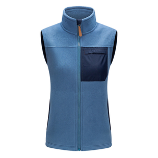 猿人快跑户外双面摇粒绒马甲无袖外套休闲坎肩冬抓绒衣保V暖背心