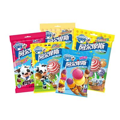 【百补】阿尔卑斯双享棒棒糖9支*3网红混合水果巧克力口味袋装
