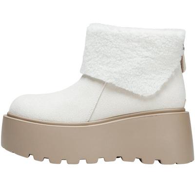 达芙妮厚底雪地靴2025新款棉鞋女