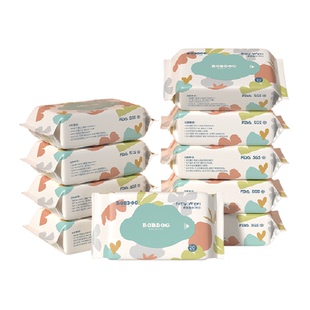 巴布豆婴儿湿巾手口屁专用儿童宝宝加厚湿巾小包便携装20抽*10包