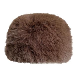 冬季毛绒仿狐狸毛皮草帽子女款包头护耳雷锋帽加厚保暖风雪蒙古帽
