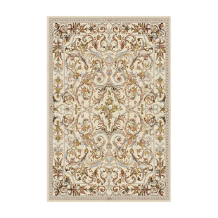 欧式大宅！中古风欧式大气客厅茶几卧室床边毯耐脏金色宫廷大地毯