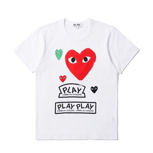 IT CDG PLAY COMME des GARÇONS川久保玲女装短袖T恤logo爱心印