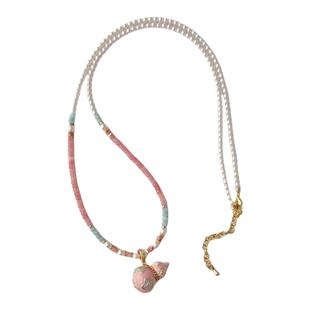 新款珐琅彩葫芦珍珠毛衣链女长款项链中式古风高级感轻奢小众配饰