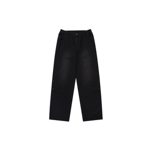 BODYDREAM复古铆钉牛仔裤男渐变层次感重磅休闲裤宽松捏褶直筒裤